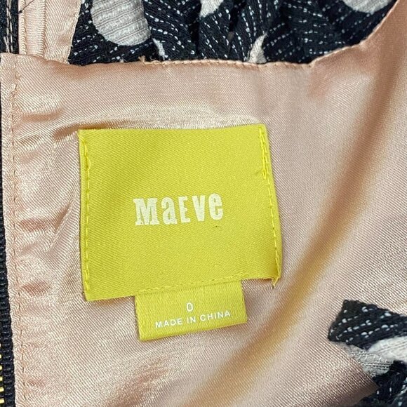 Anthropologie Nicola Polka Dot Fit & Flare Black Cream Cutout Size 0 - Picture 9 of 11